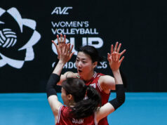 Kang Sohwi, Južná Kórea, získava dôveru od koruny AVC Kang Sohwi a Južná Kórea v akcii počas ženského pohára AVC.