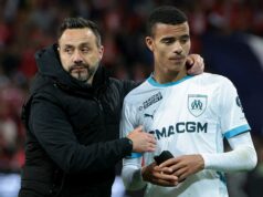 Mason Greenwood do Tottenhamu preniesol pravdu ako Roberto De Zerbi postoj krištáľovo čistý Tréner Olympique de Marseille Roberto De Zerbi, Mason Greenwood z Marseille po futbalovom zápase Ligue 1 medzi Lille OSC (LOSC) a Olympique de Marseille (OM) na Stade Pierre Mauroy, Decathlon Arena 4. mája 2025 vo Villeneuve d'Ascq neďaleko Lille, Francúzsko