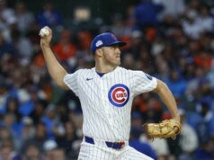 Mláďatá RHP Jameson Taillon zamierili do IL s natiahnutou stehennou šľachou 7. júna 2026; Chicago, Illinois, USA; Začiatočný nadhadzovač Chicago Cubs Jameson Taillon (50) počas prvej smeny na Wrigley Field rozohral proti San Francisco Giants. Povinný kredit: Kamil Krzaczynski-Imagn Images