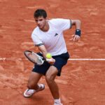 Tenis - French Open - Roland Garros, Paríž, Francúzsko - 31. mája 2026 Španiel Rafael Jodar v akcii počas zápasu 4. kola proti Španielovi Pablovi Carrenovi Bustovi.