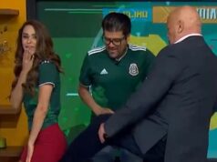 Nová „najsexi fanúšička“ Svetového pohára zalapá po dychu, keď jej televízni moderátori nakopú zadok, aby mala šťastie Yanet Garcia môže byť pripravená ukradnúť pozornosť Ivane Knollovej