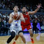 Calvin Oftana z TNT Tropang 5G počas 3. zápasu finále PBA Commissioner's Cup 2026 proti Barangay Ginebra Gin Kings.