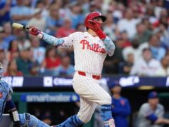 Phillies bije Mets za Kylea Schwarbera, Brycea Harpera 21. júna 2026; Philadelphia, Pensylvánia, USA; Kyle Schwarber (12) z Philadelphie Phillies zaútočil na tri rany proti New York Mets v druhej smene v Citizens Bank Park. Povinný kredit: Kyle Ross-Imagn Images