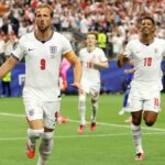 ARLINGTON, TEXAS - 17. JÚNA: Angličan Harry Kane č. 9 oslavuje po strelení penalty za prvý gól svojho tímu počas zápasu L-skupiny majstrovstiev sveta 2026 medzi Anglickom a Chorvátskom na štadióne Dallas 17. júna 2026 v Arlingtone v Texase. (Foto: Charlotte Wilson/Getty Images)