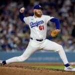 Nadhadzovač Dodgers Will Klein nastúpi proti Tampe Bay Rays na štadióne Dodger 16. júna.