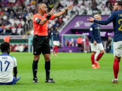 Rozhodca Mexiko vs Juhoafrická republika odpálil „absolútnu nočnú moru“ a obrátil proti nemu celú krajinu Rozhodca Wilton Sampaio počas štvrťfinálového zápasu majstrovstiev sveta FIFA v Katare 2022 medzi Anglickom a Francúzskom na štadióne Al Bayt 10. decembra 2022 v Al Khor v Katare.