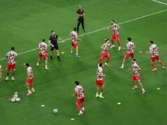 Skóre medzi Švédskom a Tuniskom LIVE, Majstrovstvá sveta vo futbale 2026: Zostavy SWE proti TUN; Isak, Gyokeres štartujú za Švédsko Futbal vo futbale – Majstrovstvá sveta vo futbale 2026 – Skupina F – Švédsko vs. Tunisko – Estadio Monterrey, Monterrey, Mexiko – 14. júna 2026 Celkový pohľad na hráčov Tuniska počas rozcvičky pred zápasom REUTERS/Raquel Cunha