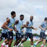 Anglický futbalový tím trénuje na Floride