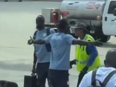 Tím Svetového pohára bol nútený zverejniť vyhlásenie po tom, čo sa objavili zábery z príchodu do USA Celkový pohľad na Adidas Trionda, oficiálnu zápasovú loptu majstrovstiev sveta vo futbale 2026.