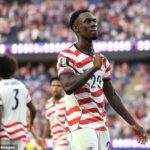 Folarin Balogun strelil vo štvrtok dva góly USA v prvom polčase proti Paraguaju