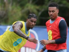 Úplný zoznam prestupových cieľov Arsenalu na MS 2026 v prieskumnej misii Andrea Berta Marcus Rashford z Anglicka a Morgan Rogers z Anglicka 2. júna 2026 v Palm Beach Gardens na Floride.