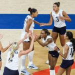 Jordan Thompson and Team USA in action vs Czechia Volleyball Nations League (VNL) women&rsquo;s week 2 at PhilSports Arena in Pasig