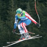 Bode Miller na zjazdovke počas zimných olympijských hier vo Vancouveri 2010 vo Whistler Creekside.