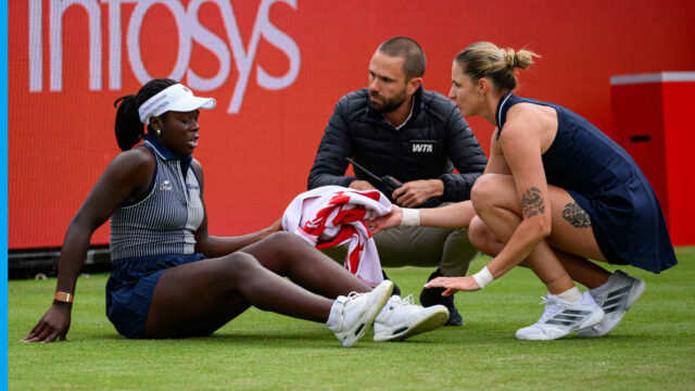 Zranenie kolena Victoria Mboko je zničujúce Zranenie kolena Victoria Mboko je zničujúce