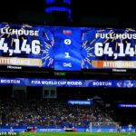 Obrazovka na štadióne Gillette vo Foxborough, kde Škótsko otvorilo svoju kampaň na majstrovstvách sveta, je najväčšie na akomkoľvek vonkajšom mieste na svete.