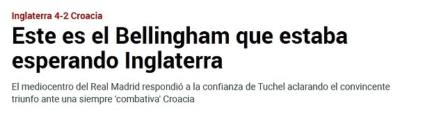 „Oslňujúci, dôrazný... a súperia o to, aby vyhrali celú vec!“: Marca v Španielsku napísal: „Konečne Bellingham dorazil do Anglicka“