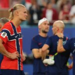 11. júla 2026; Miami Gardens, Florida, USA; Nór Erling Haaland vyzerá po zápase skľúčene, keďže Nórsko vypadlo z majstrovstiev sveta. Povinný kredit: Sam Navarro-Imagn Images
