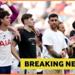 Cristian Romero sa pripojil k svojim spoluhráčom z Tottenhamu na ihrisku po poslednom zápase sezóny Premier League