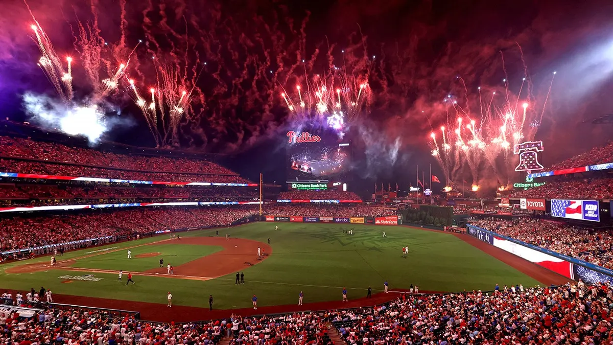 Pohľad na Citizens Bank Park počas zápasu hviezd MLB