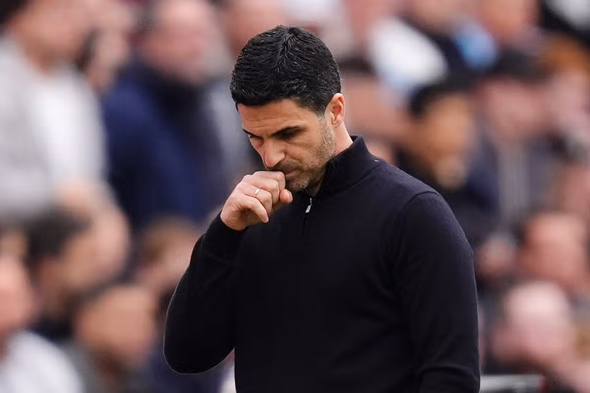 Mikel Arteta vyzerá skľúčene