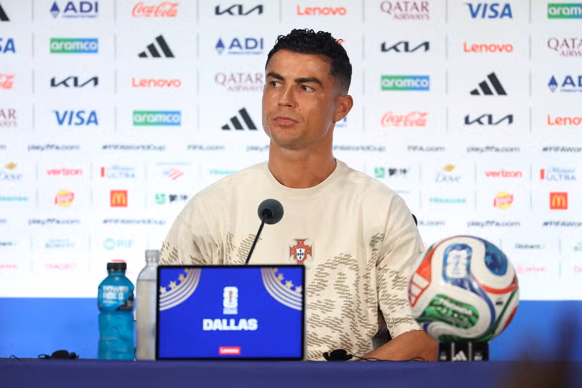 Cristiano Ronaldo počas konferencie