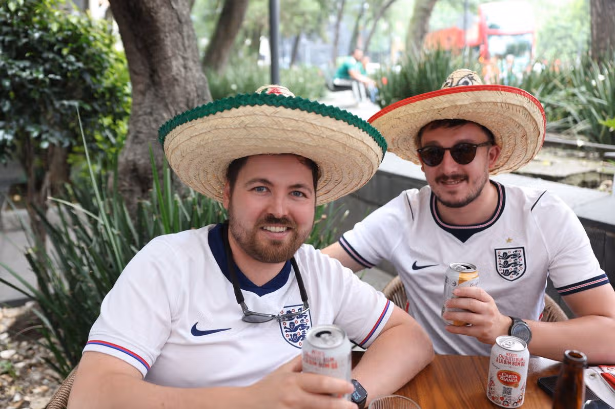 Fanúšikovia Anglicka v Mexico City