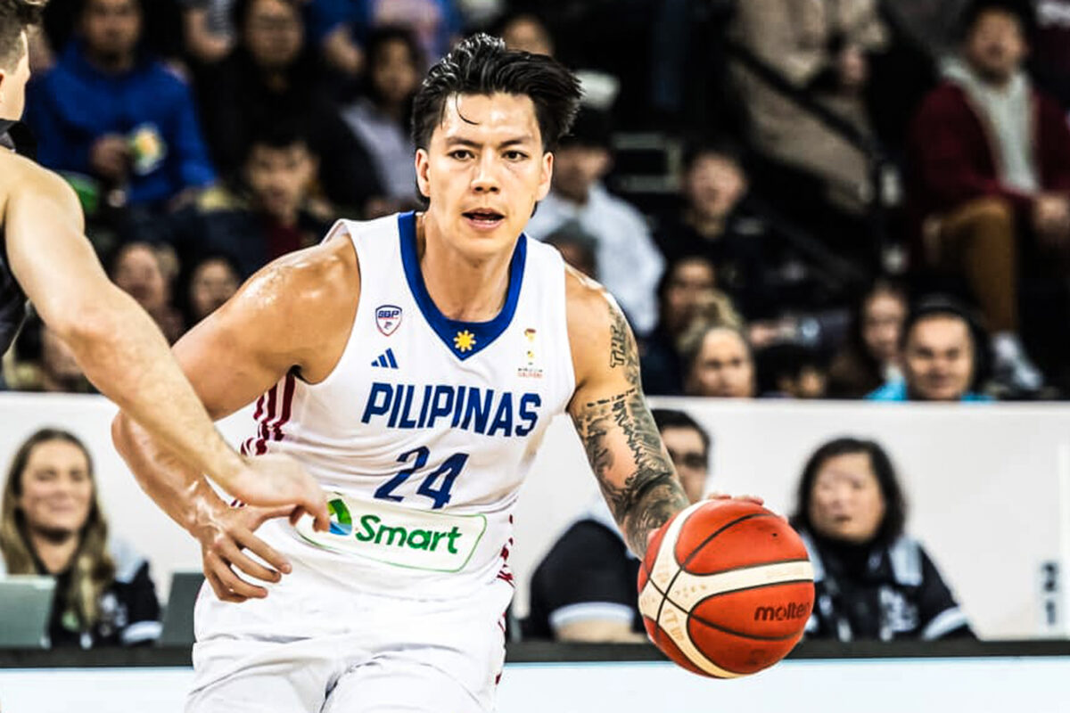 Dwight Ramos Gilas Pilipinas vs. Ázijská kvalifikácia majstrovstiev sveta vo futbale Fiba