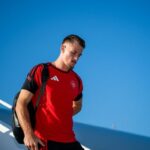 HELSINKI, FÍNSKO – 17. JÚLA: (EXKLUZÍVNE SPRÁVY) Radek Vitek z Manchestru United prichádza do Helsínk pred prípravou sezóny.