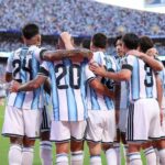 Argentína oslavuje gól na majstrovstvách sveta