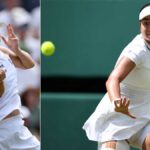 MUSTWATCH Poľka Iga Swiatek (vľavo) a Filipínka Alexandra „Alex“ Eala si v sobotu zahrali v treťom kole tenisovej dvojhry žien vo Wimbledone. – AFP