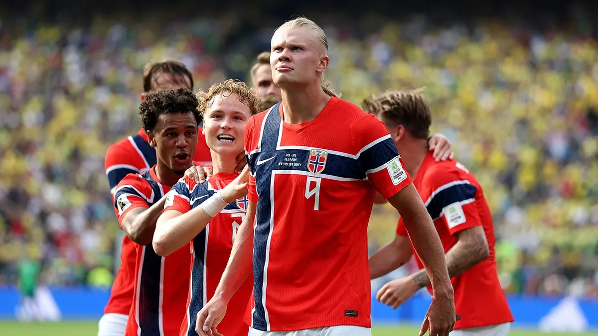 Erling Haaland oslavuje gól