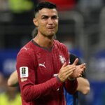 6. júla 2026; Arlington, Texas, USA; Portugalčan Cristiano Ronaldo vyzerá po zápase skľúčený, keďže Portugalsko vypadlo z majstrovstiev sveta. Povinný kredit: Jerome Miron-Imagn Images