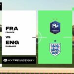 Snímka obrazovky Anglicko vs Francúzsko v simulácii súboja MS 2026 v EA FC 26