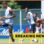 Marcus Rashford na tréningu v Anglicku