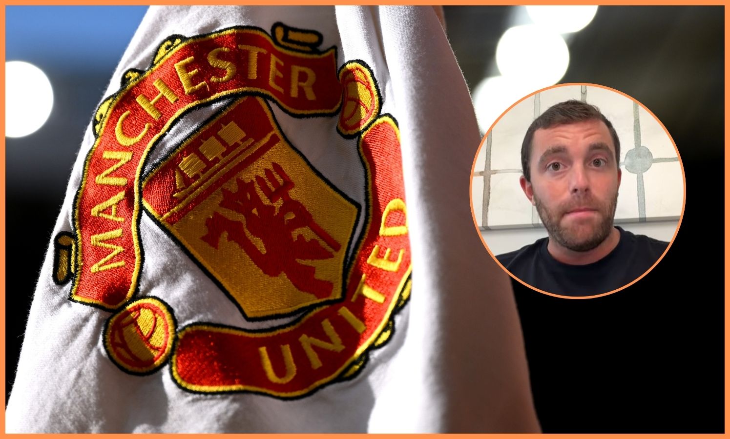 Logo Manchestru United a Fabrizio Romano