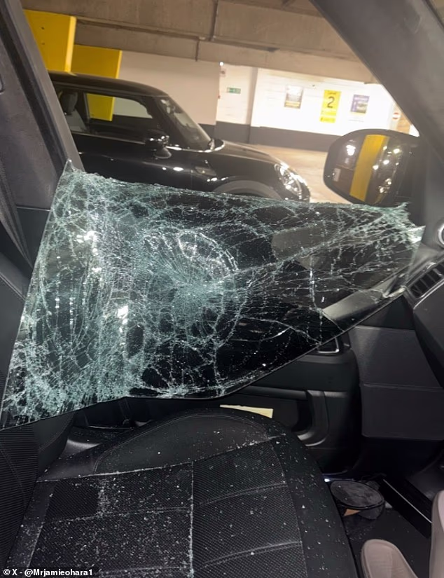 Auto Jamieho O'Hara bolo cez noc vyrabované, keď sa prezentoval na zápase Anglicka