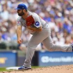 28. júna 2026; Milwaukee, Wisconsin, USA; Nadhadzovačka Chicaga Cubs Bryse Wilson (55) hádže nadhoz počas tretej smeny proti Milwaukee Brewers na American Family Field. Povinný kredit: Jeff Hanisch-Imagn Images