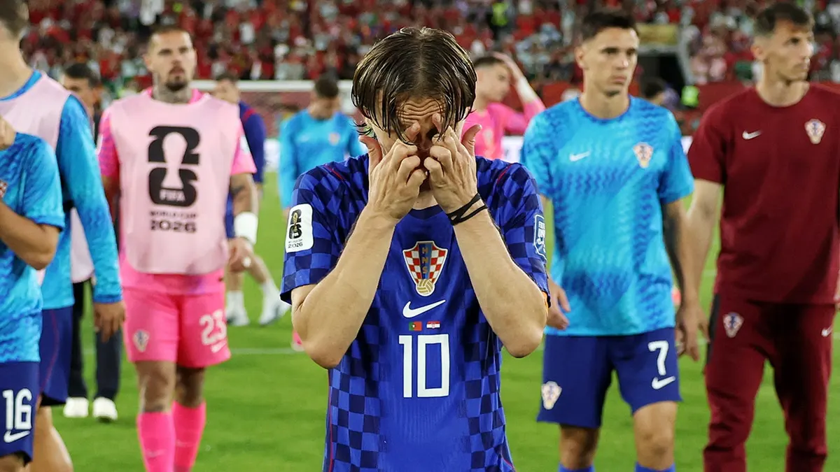 Luka Modrić je po prehre smutný