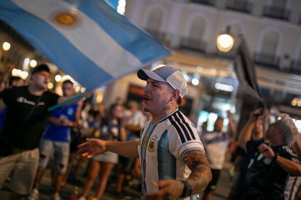 Zhromaždenie argentínskych fanúšikov v Madride